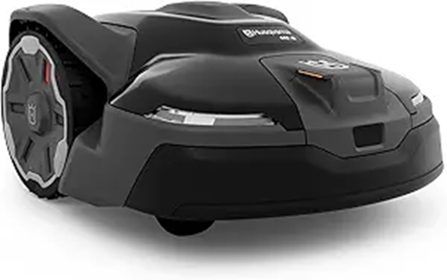 robotic mower with station