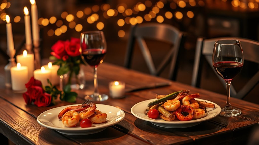 romantic home dinner setup