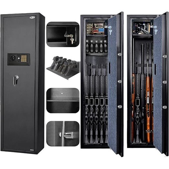 Large Rifle Safe with Quick Access and Lock Box