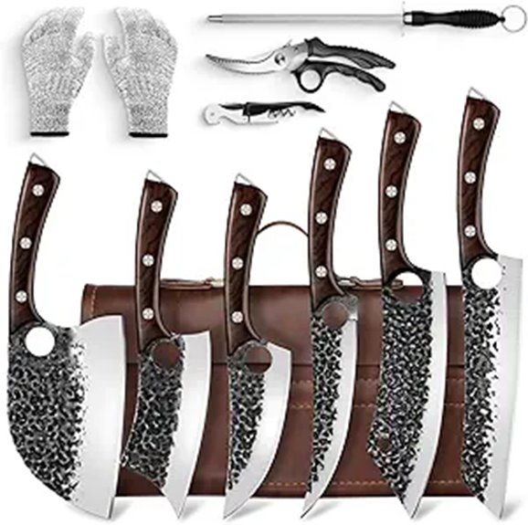 serbian knife set bag