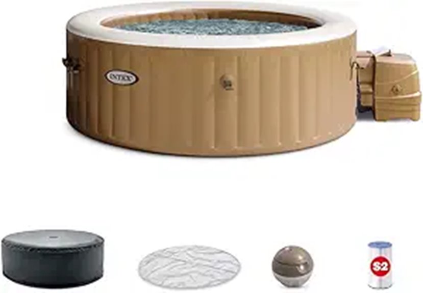small four person hot tub