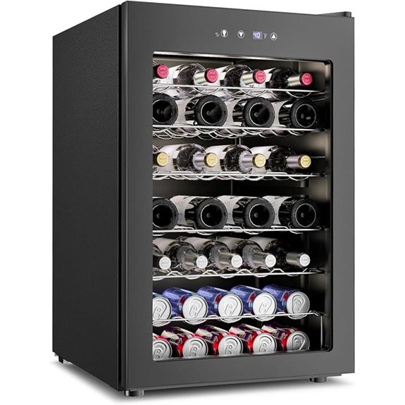 small glass door wine cooler