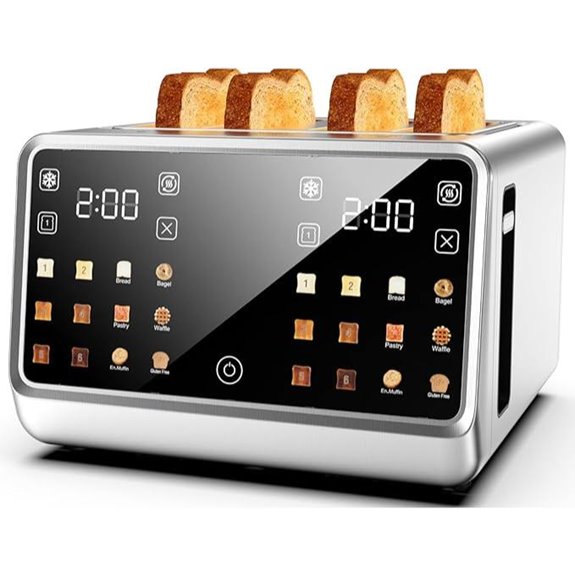 smart 4 slice touchscreen toaster