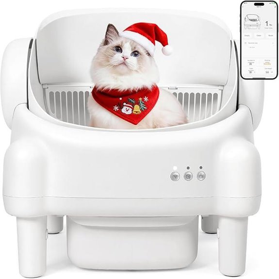 Self-Cleaning Litter Box with App Control and Odor Management