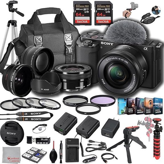 Sony ZV-E10 Mirrorless Camera Deluxe Bundle