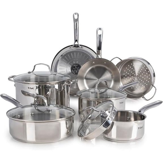 T-fal Stainless Steel 11-Piece Cookware Set