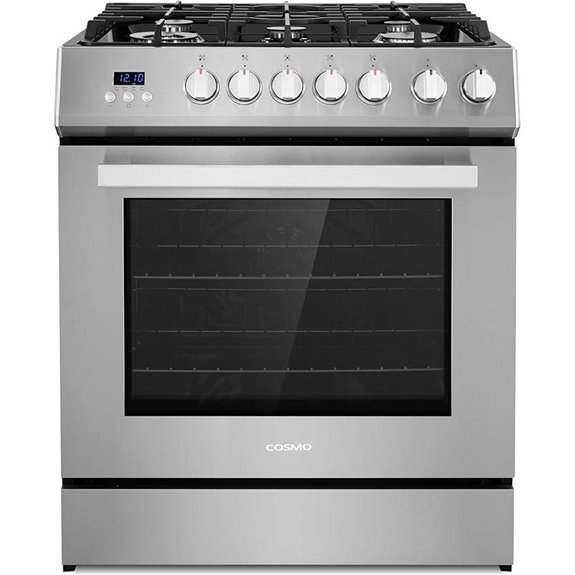 stainless steel 5 burner gas range