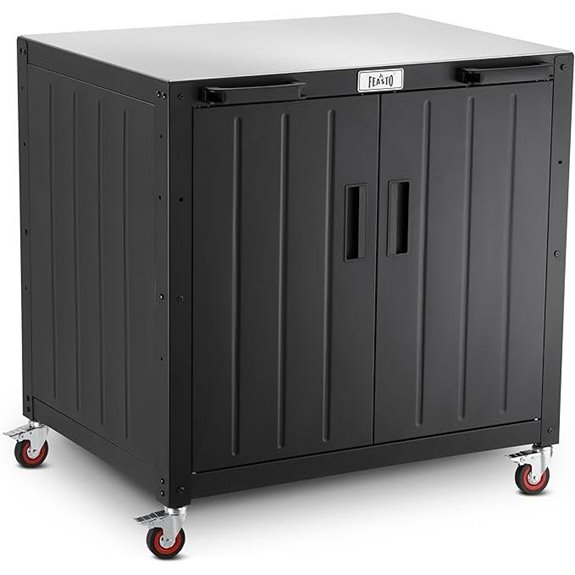 Outdoor Grill Cart with Storage and Stainless Steel Top