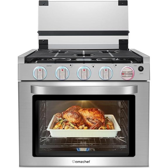 three burner gas stove