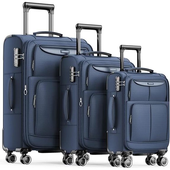 SHOWKOO 3-Piece Expandable Spinner Luggage Set
