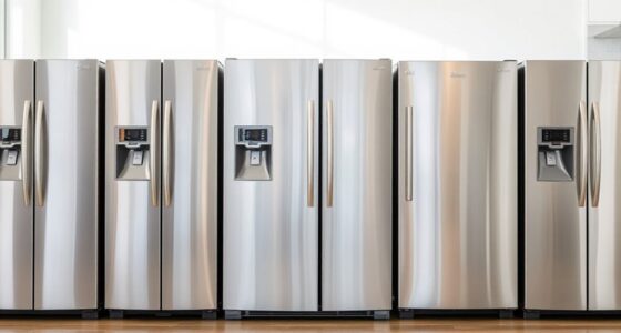 top space saving side by side refrigerators