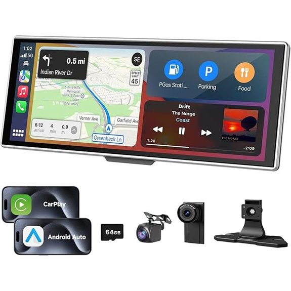 11.26 HD Touchscreen Car Display with Camera