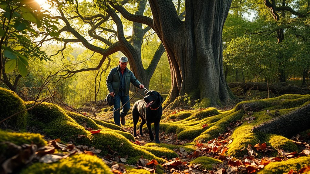 traditional italian truffle hunting