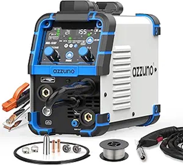 AZZUNO 155A MIG Welder 5-in-1 Wire Feed Machine