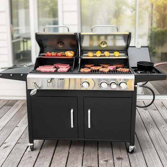 versatile gas and charcoal grill