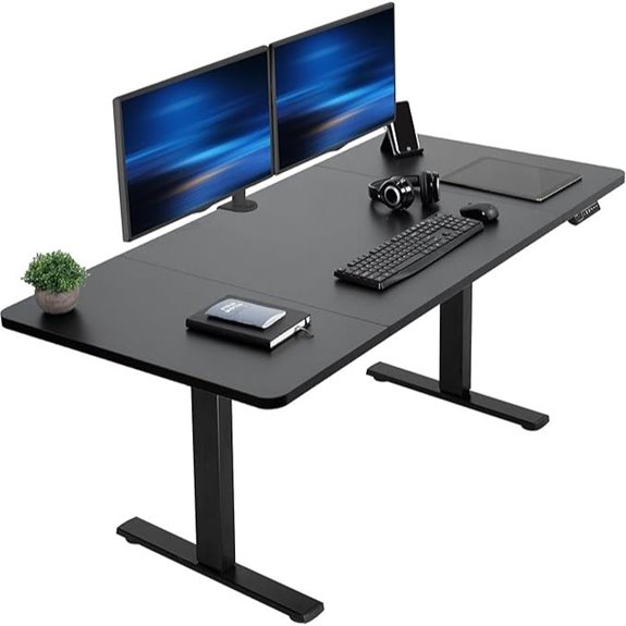 VIVO Electric Standing Desk 60x30 Inches Black
