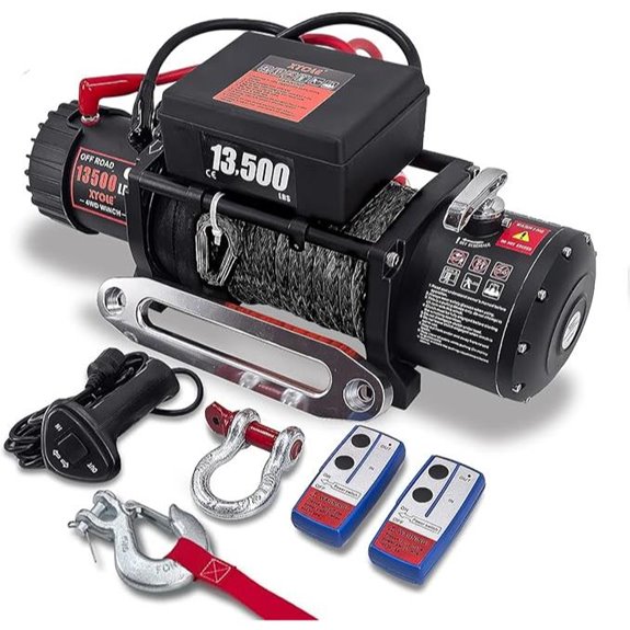 12V Waterproof Electric Winch with Synthetic Rope
