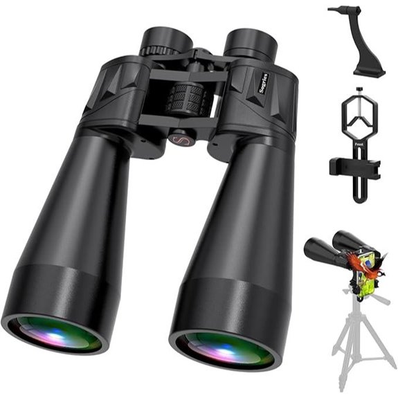 waterproof 70mm binoculars with smartphone adapter