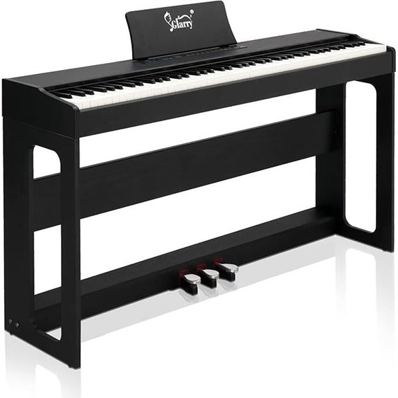 GLARRY 88-Key Weighted Digital Piano with Pedals