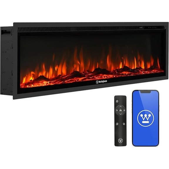 Westinghouse 50 Electric Fireplace Heater with Alexa