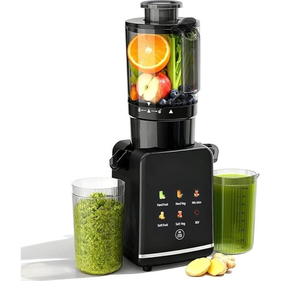 Cold Press Juicer with Wide Feed Chute and Digital Panel