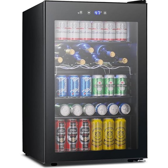 wine fridge with lock