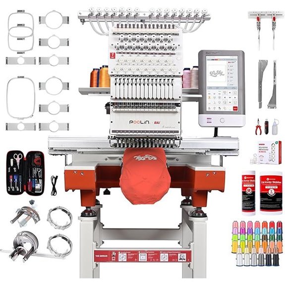 Poolin EOX 15-Needle Embroidery Machine with WiFi