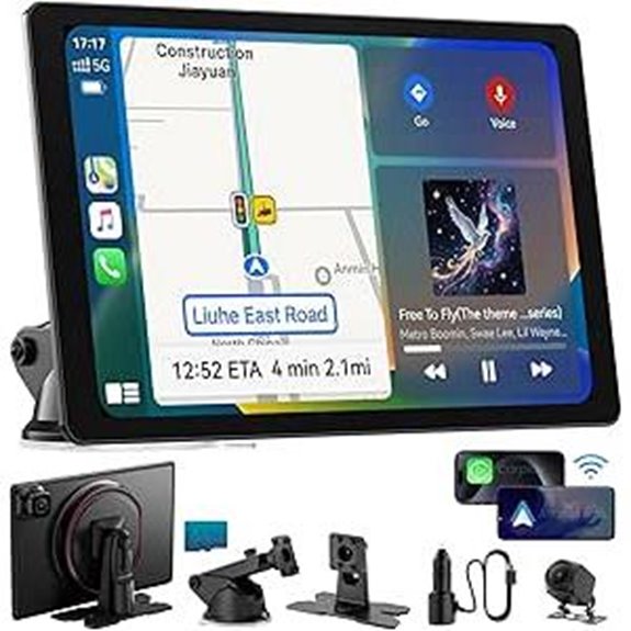 11 Wireless CarPlay Touchscreen with 4K Dash Cam