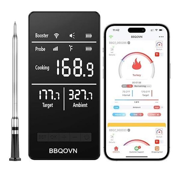 wireless digital meat thermometer