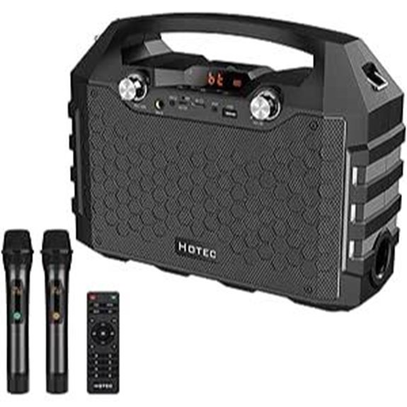 Hotec Wireless Bluetooth Portable PA Speaker with Microphones