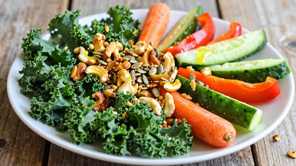 adding crunchy flavorful toppings