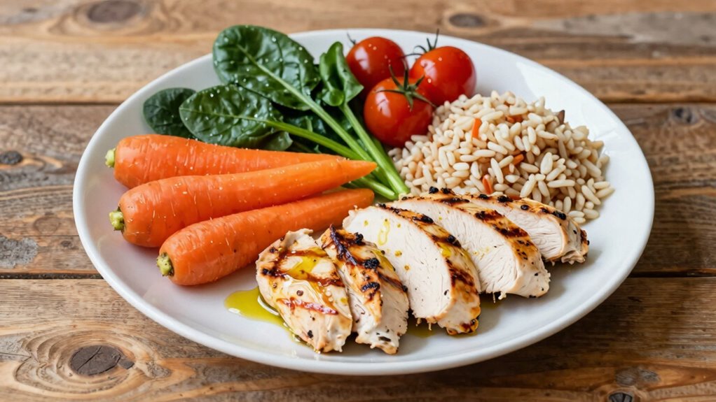 balanced colorful diverse meals