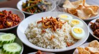diverse indonesian rice dishes