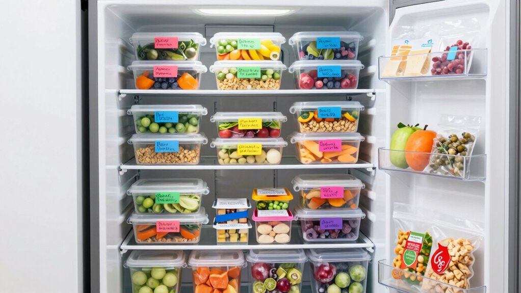 efficient freezer meal organization
