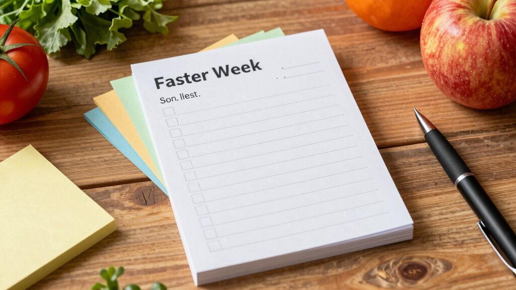 efficient weekly shopping list