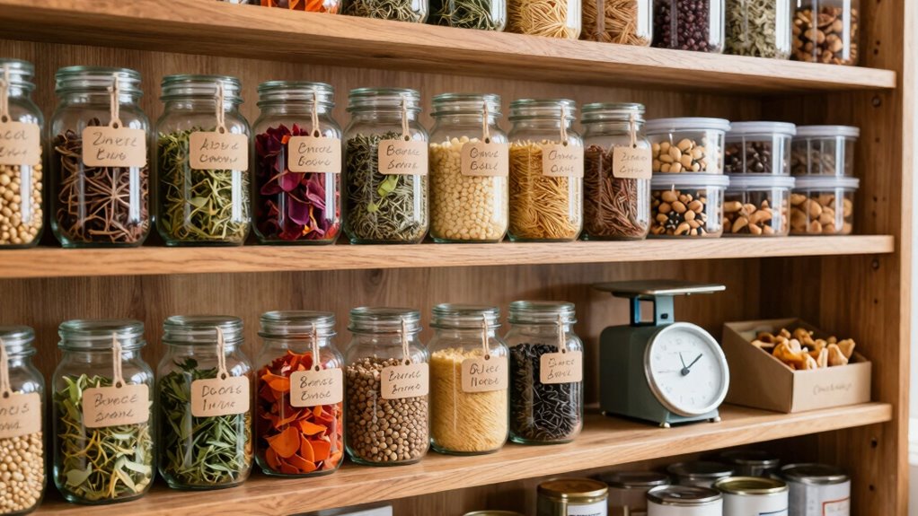 organize essential pantry items