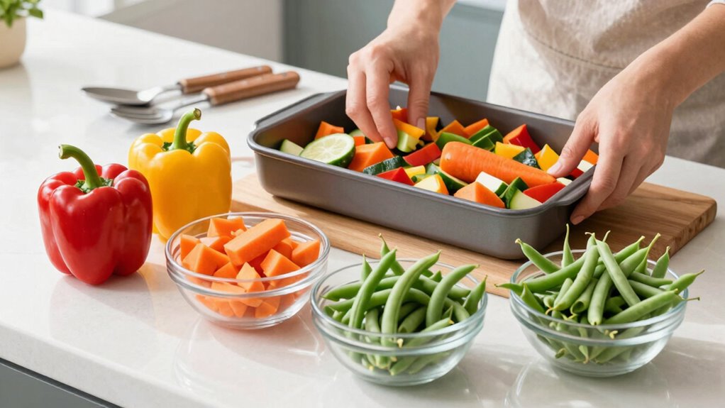 prepped vegetables save time