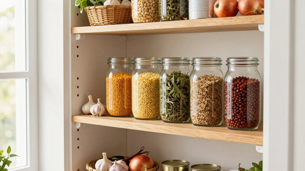 streamlined pantry for cooking