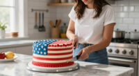 Martha Stewart Serves Huge American Flag Cake with 250 Pieces for Founding Father-Themed Party