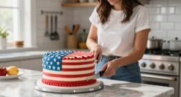 Martha Stewart Serves Huge American Flag Cake with 250 Pieces for Founding Father-Themed Party