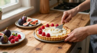 Crostata Senza Cottura Con Crema Al Mascarpone, Fichi E Lamponi