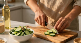 Cucumber Salad With Sesame And Rice Vinegar