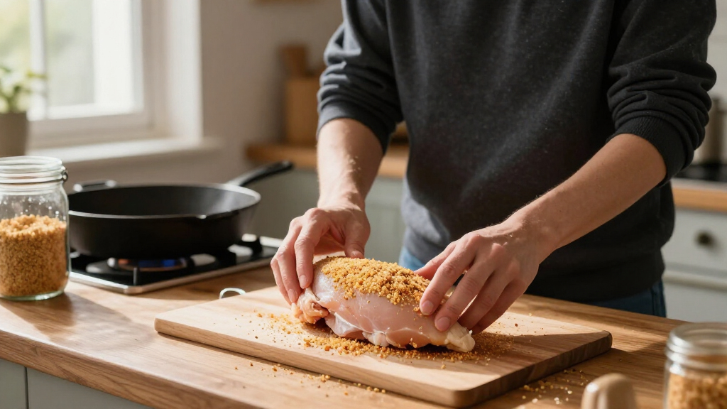 For The Crispiest Breaded Chicken, I Skip The 3-Step Breading Method