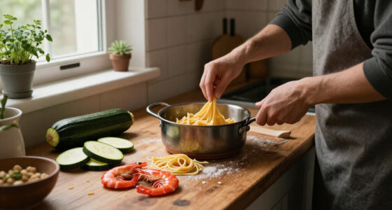 Fusilloni Con Gamberi Rossi E Zucchine