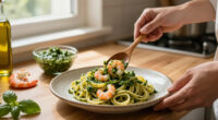Pici Con Pesto Di Gamberi