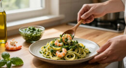 Pici Con Pesto Di Gamberi