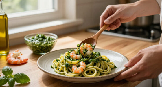 Pici Con Pesto Di Gamberi