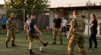 Sporting Diplomacy In Odesa: Ukrainian Servicemen Take On Italian Pacifists
