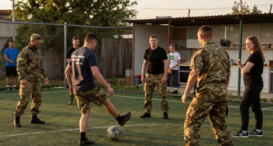 Sporting Diplomacy In Odesa: Ukrainian Servicemen Take On Italian Pacifists