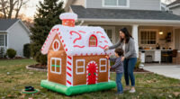 Amazon’s Selling A Giant Inflatable Gingerbread House That’ll Turn Your Yard Into Candy Land